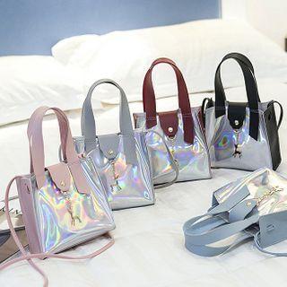 Iridescent Faux Leather Handbag
