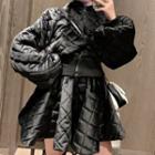 Quilted Zip Jacket / Quilted A-line Skirt