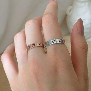 Couple Roman Numeral Ring