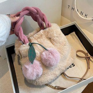Fluffy Bucket Bag / Bag Charm / Set