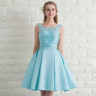 Lace Panel Cocktail Dress