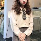 Patterned Scarf Shirt