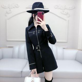 Long-sleeve Zip Playsuit