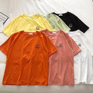Embroidered Crewneck Short-sleeve T-shirt