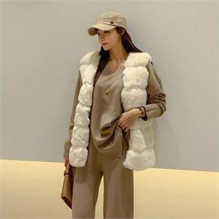 Tiered Faux-fur Vest