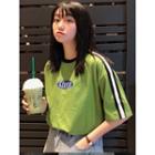 Embroidered T-shirt Green - One Size