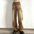 Low Waist Tie-dyed Wide Leg Jeans