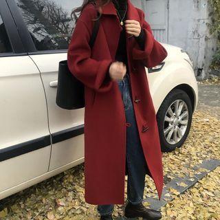 Single Breasted Toggle Long Coat