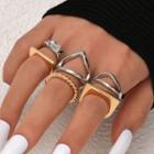 Set Of 6: Ring Riz143 - Set - Gold & Silver - One Size