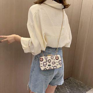 Lion Print Square Crossbody Bag