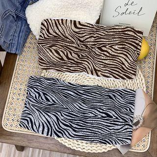 Printed Leopard Cropped Tube Top