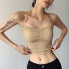 Cropped Halter Top Khaki - One Size