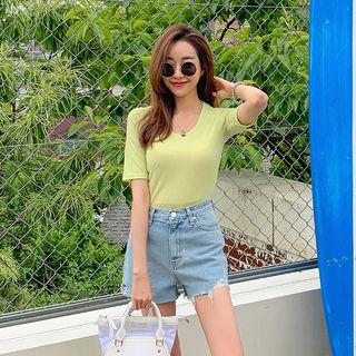 Slim-fit Crinkled T-shirt