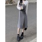 Spaghetti Strap Midi A-line Dress / Cropped T-shirt / Set