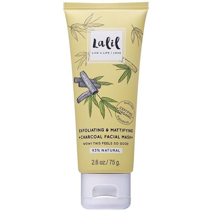 Lalil - Organic Exfoliating & Mattifying Charcoal Facial Mask 75g