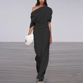 Plain Loose Fit Jumpsuit