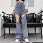 Zipper Panel Jeans