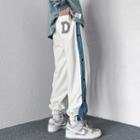 Two-tone Button-side Sweatpants