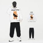 Bear Print Sweatshirt / Harem Pants / Set