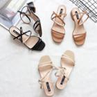 Ankle-strap Low-heel Sandals