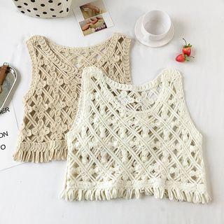 Sleeveless Crochet Crop Top