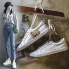 Bear Canvas Lace-up Sneakers