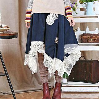 Corsage-accent A-line Skirt