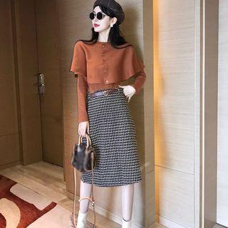 Long Sleeve Cape Shirt / A-line Skirt