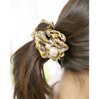 Faux-pearl Bow Hair Claw