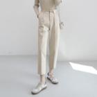 Set: Straight-fit Dress Pants + Belt