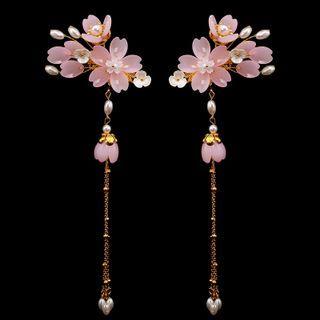 Retro Flower Faux Pearl Hair Stick / Headpiece / Hair Clip