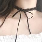 Bow Lace Choker As Shown In Figure - One Size