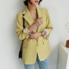 Single-breasted Pastel Color Blazer