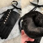Faux-fur Lined Genuine-leather Gloves