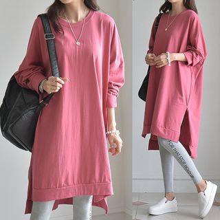 Oversized Dip-back Pullover Dress