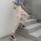 High-waist Ruffle Trim Pants