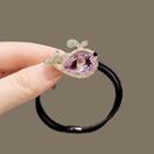 Whale Faux Crystal Hair Tie Purple - One Size