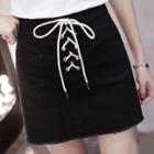 Cross A-line Skirt