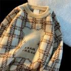 Plaid Bear Print Sweater