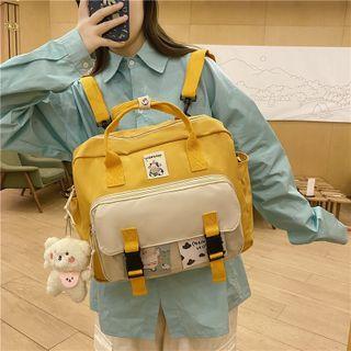 Bucked Two-tone Nylon Backpack