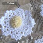 Yellow Vintage Flower Lace Necklace