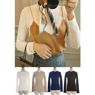 Crew-neck Textured T-shirt