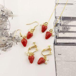 Strawberry Drop Earring / Threader Earring