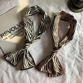 Zebra Print Narrow Scarf
