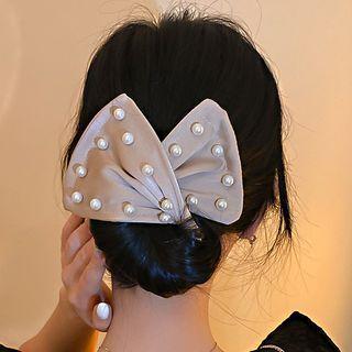 Faux Pearl Fabric Wired Hair Tie