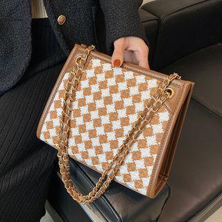 Argyle Embroidered Crossbody Bag