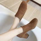 Block-heel Pointed Ankle Boots