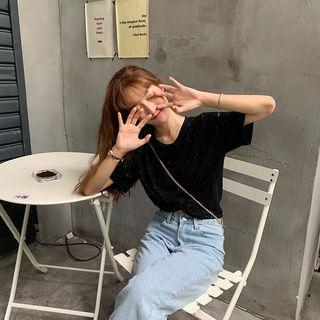 Plain Knotted Crop T-shirt