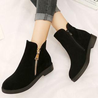 Zip Detail Ankle Boots