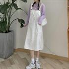 Pinafore Midi Dress / Plain Long-sleeve T-shirt